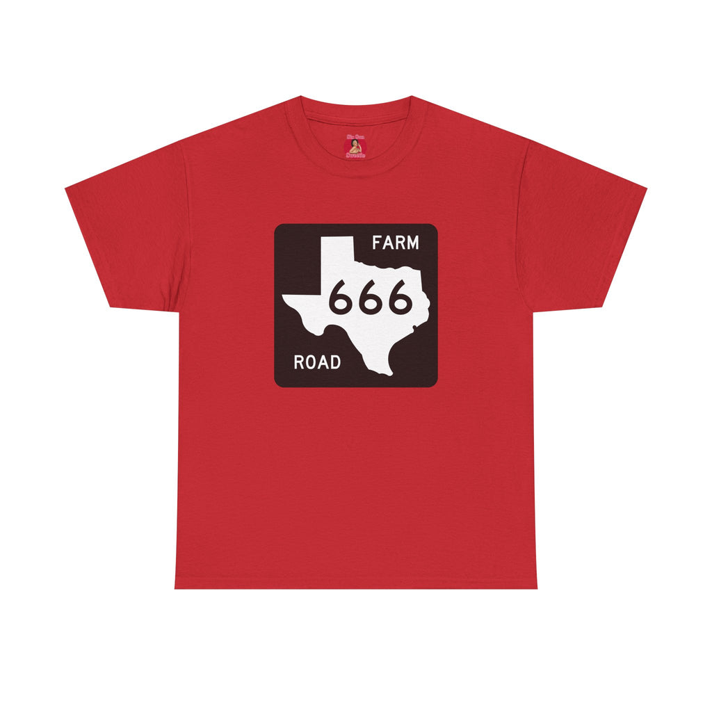 Texas Farm Road 666 Sign, Highway to Hell, Hail Satan Unisex T-shirt