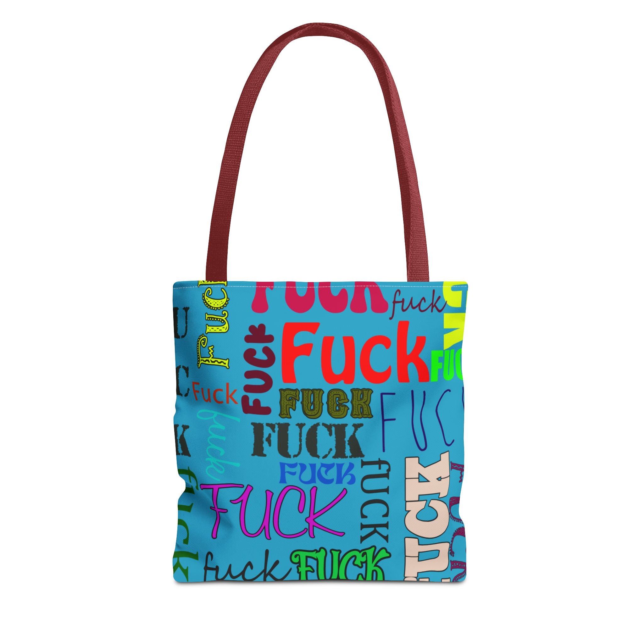 Funky Tote Bag with Colorful Fucks, Funny Shoulder Bag, Sarcastic Purse, Swear Word Carry-All, Novelty Handbag for Adults, Bold Typography