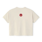 High & Feline Fine Women's Boxy Tee — Cute Retro Tiger Pinup Graphic