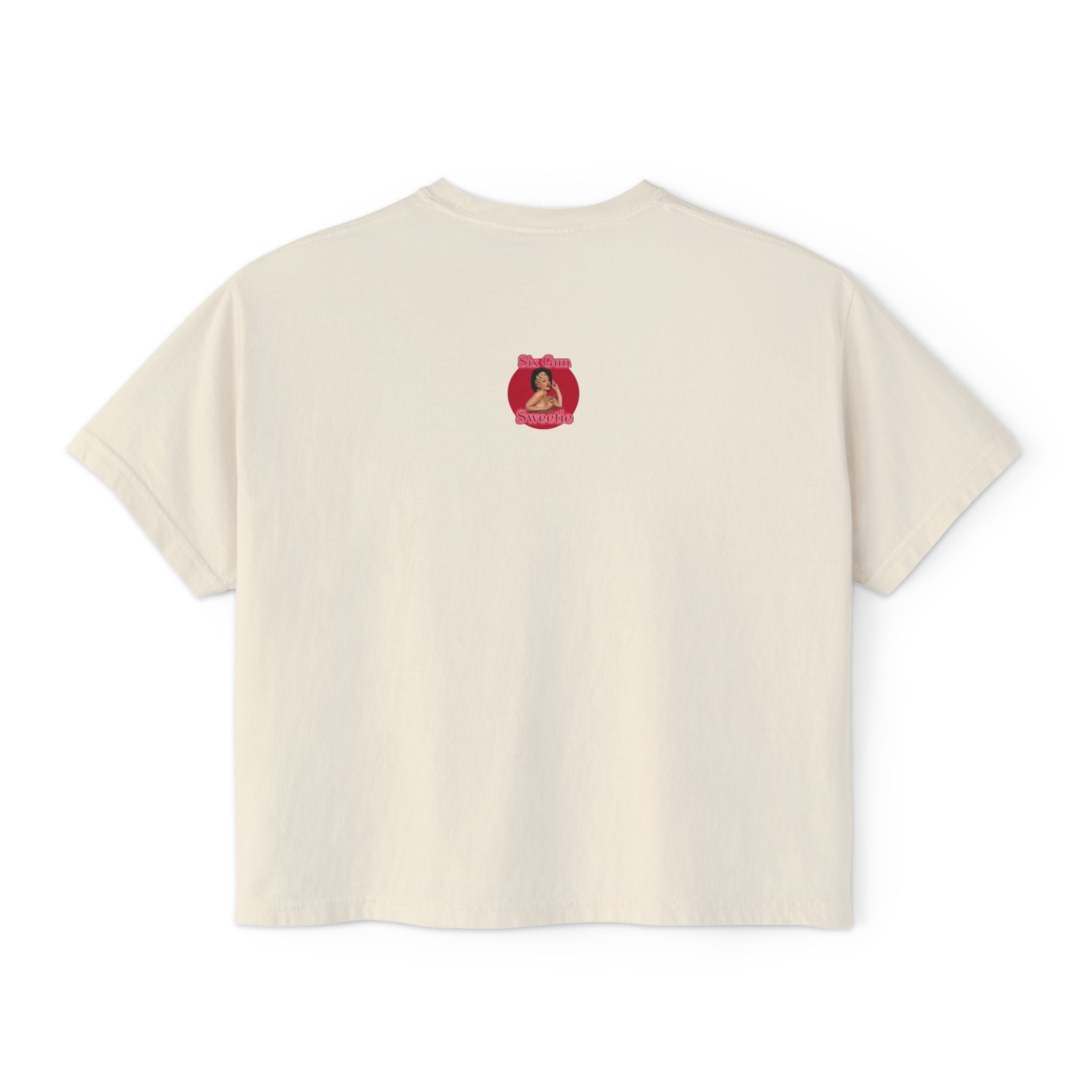 High & Feline Fine Women's Boxy Tee — Cute Retro Tiger Pinup Graphic