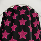Pink Stardust Pop Shower Curtain | Bold Retro Glam Bathroom Decor