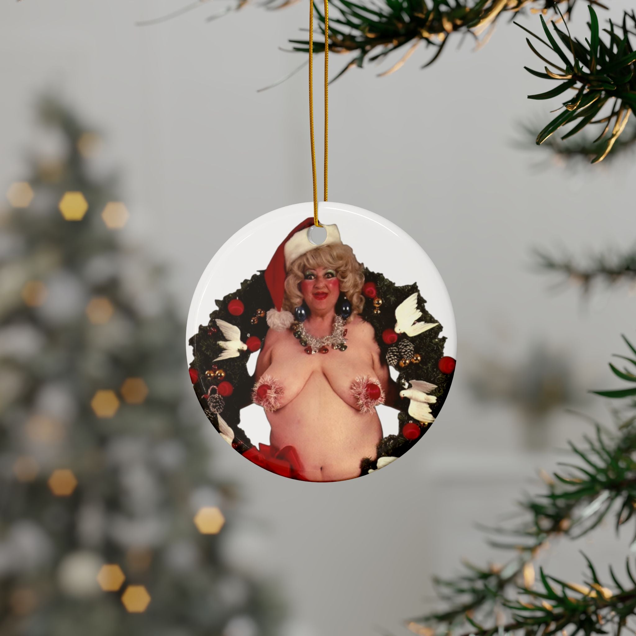 Ceramic Ornaments - Edith Massey Vintage Christmas, John Waters Fans Gift Decor