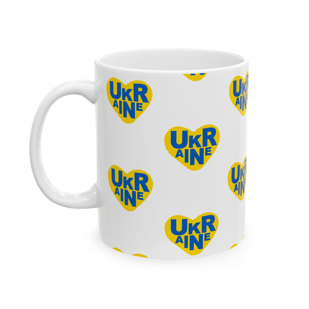 Mug Yellow Heart Ukraine Support Ceramic