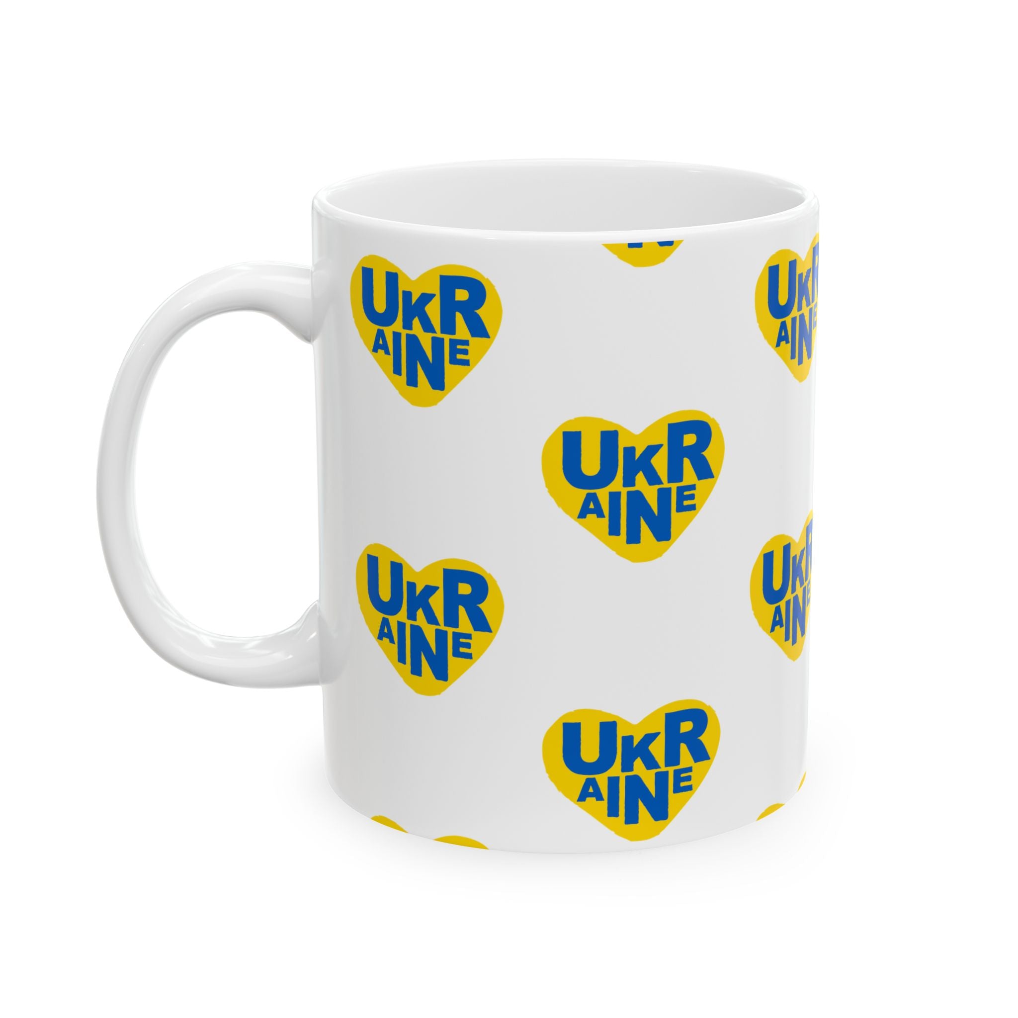 Mug Yellow Heart Ukraine Support Ceramic