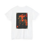 Chinease New Year, Fire Horse Graphic Tee — Flaming Horse Illustration T-Shirt (Oriental Zodiac-inspired) black, and red