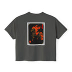 Year of the Fire Horse Boxy Tee — Retro Mythic Graphic Women's T-Shirt-Chinese New Year