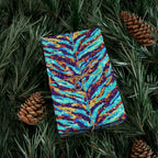 Gift Wrap Paper — Vibrant Blue & Teal Abstract Zebra Pattern