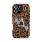 Shark Bite Leopard Print Phone Case — Magnetic Impact-Resistant
