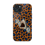 Shark Bite Leopard Print Phone Case — Magnetic Impact-Resistant