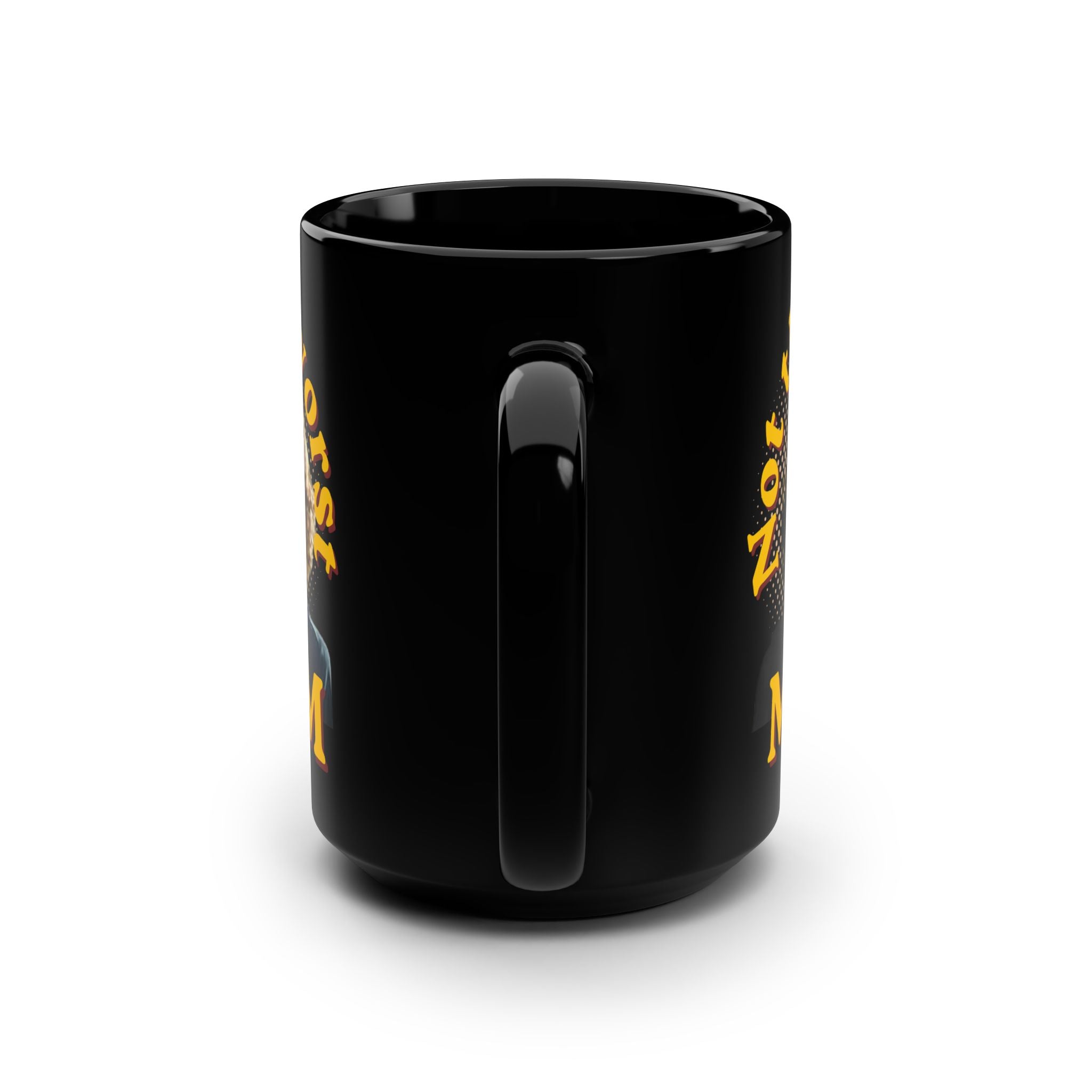 Not the Worst Mom Mug, Funny Retro Mommy Dearest Gift  Joan Crawford Mother's Day coffee cup15oz Black Ceramic
