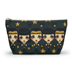 Whimsical Doll Head Accessory Pouch, Cute Makeup Bag, Starry Character Pouch, Gift for Her, Fun Travel Organizer