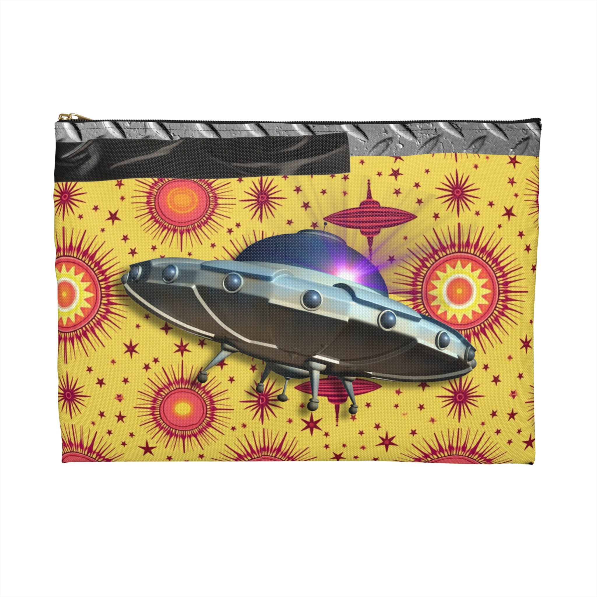 Accessory Pouch - Cute UFO Duct Tape, Six Gun Sweetie Collage Design