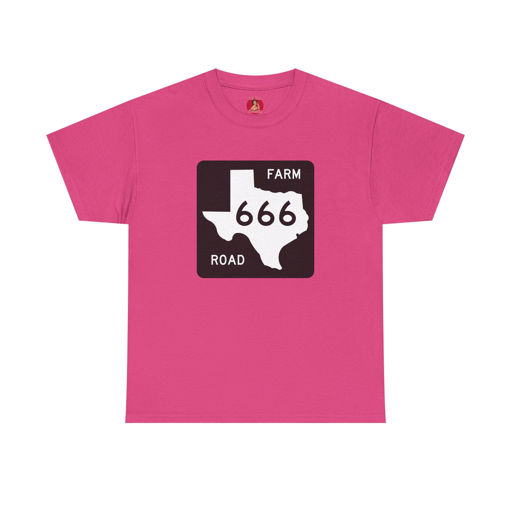Texas Farm Road 666 Sign, Highway to Hell, Hail Satan Unisex T-shirt