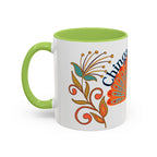 Coffee Mug — "Chinga la Migra" Colorful Peacock Accent Mug