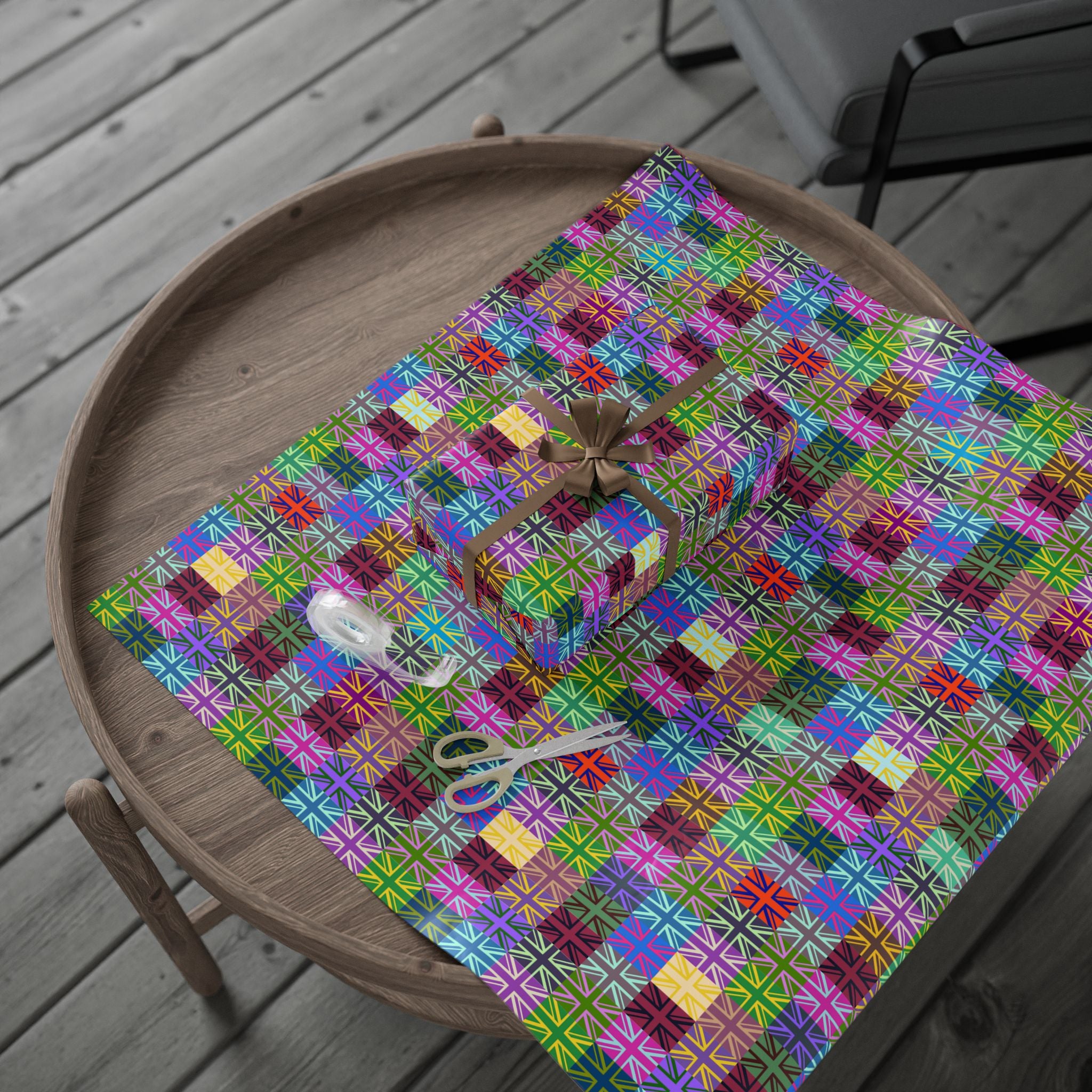 British Flags Pop Art Design Wrapping Paper