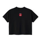 High & Feline Fine Women's Boxy Tee — Cute Retro Tiger Pinup Graphic