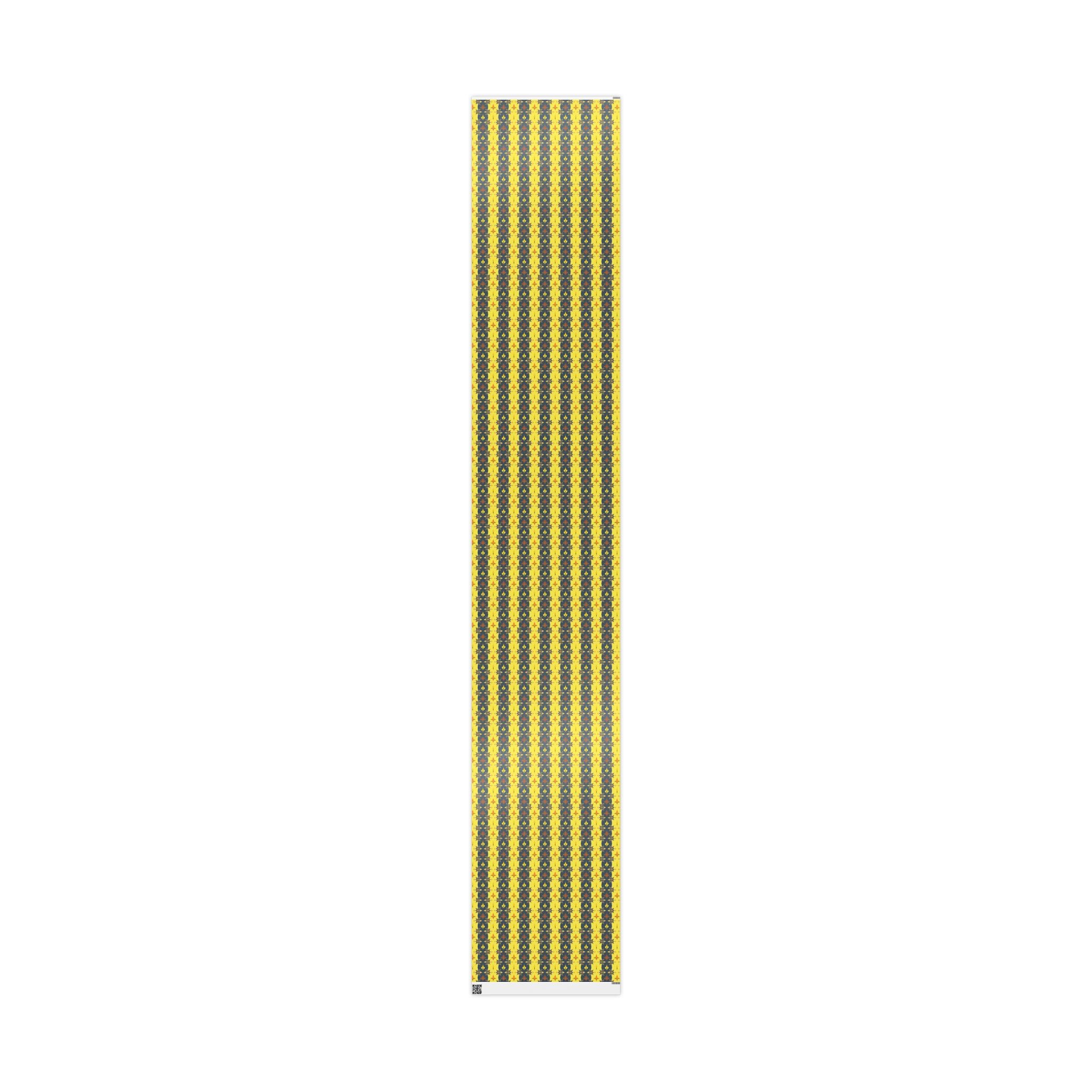Wrapping Papers - Mid Century Modern Yellow and Black Striped Design