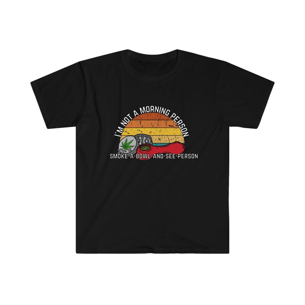 Retro Sunset 420 Friendly Unisex Softstyle T-Shirt, Funny Marijuana Tee, Cannabis Shirt, Weed Smoker Gift, 420 Shirt