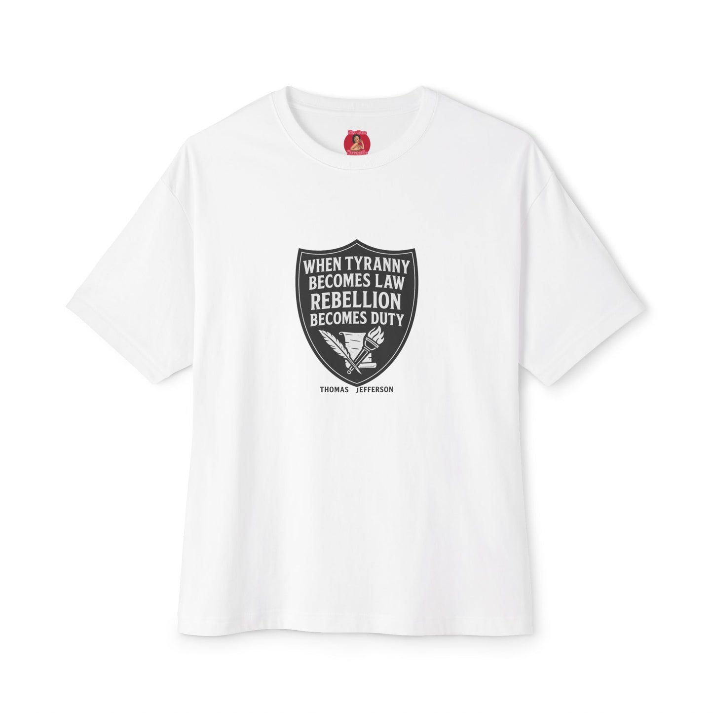 Rebellion Duty Boxy Tee | Unisex Oversized Tee, Statement Shirt, Graphic Tee, Casual Wear, Gift for Activists