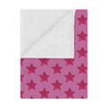 Pink on  Pink Glitter Star Minky Blanket