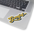 Gemini Star Sign 70s Groovy Zodiac Sticker — Retro Star Sign Kiss-Cut