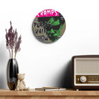 The Cramps 'Purple Knife Show' Acrylic Wall Clock — Retro Punk Rock Poster Design