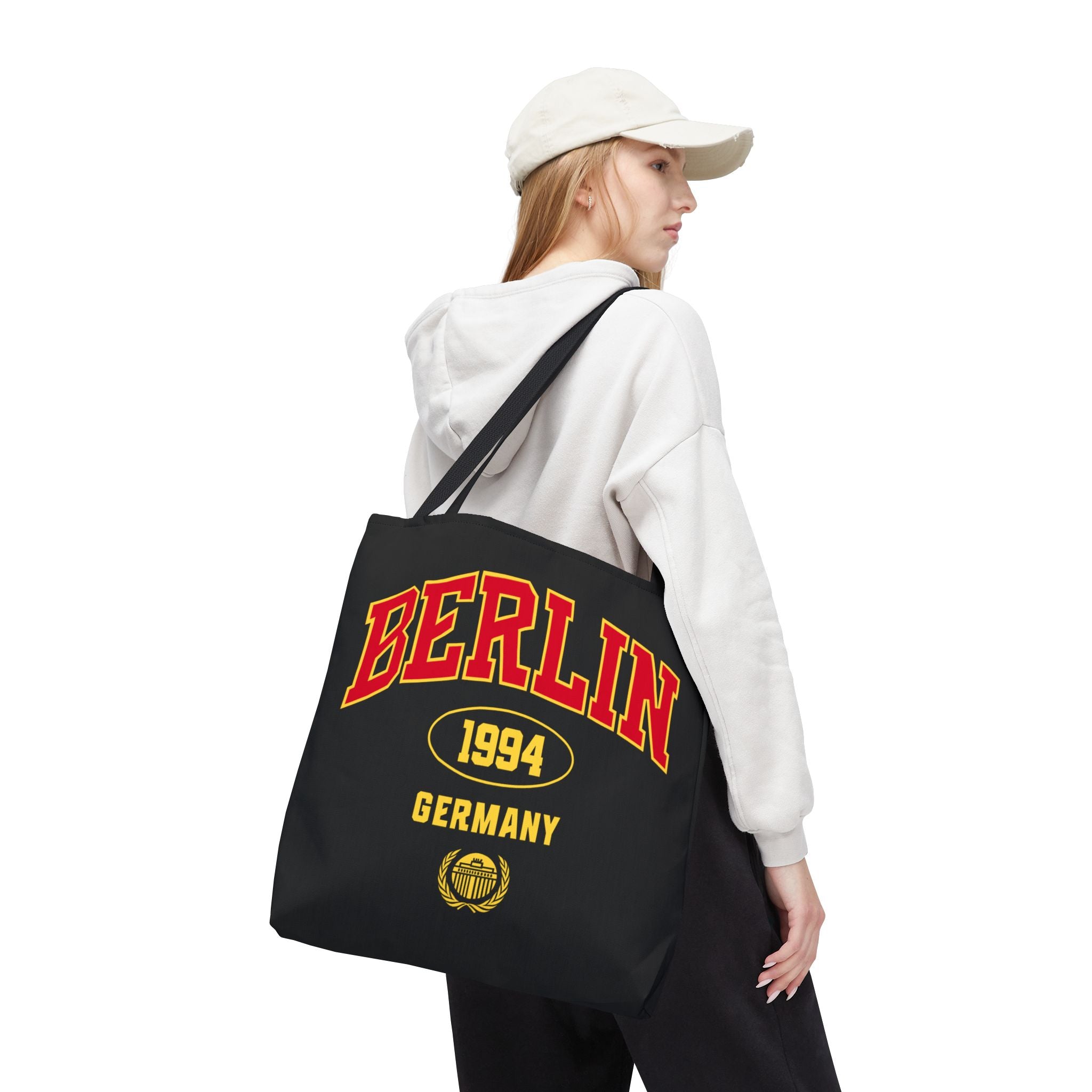 Berlin Germany 1994 Athletic Font Tote Bag | Vintage Sport Logo