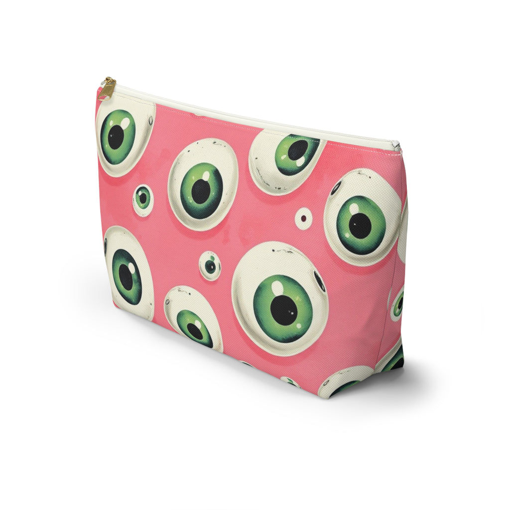 Pouch, Eyeball Design, Whimsical Punk, Cosmetic Bag, Toiletry Pouch, Makeup Case, Zipper Bag, Travel Organizer