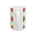 Vibrant Heart Ceramic Mug - Perfect for Coffee Lovers, Gift for Her, Housewarming, Birthday, or Celebration