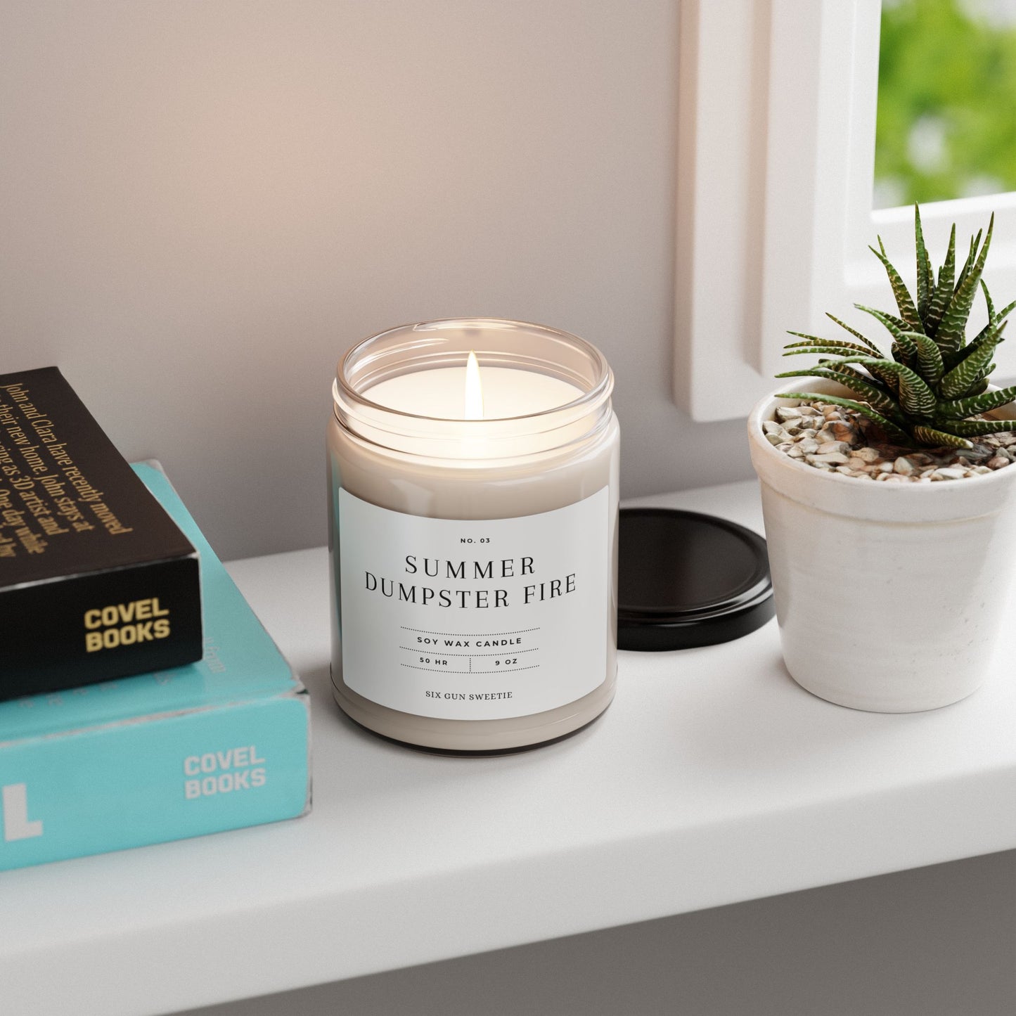 Summer Dumpster Fire Candle - 9oz Scented Soy Wax, Fun Gift for Friends, Home Décor, Funny Quote Candle, Relaxation Aromatherapy