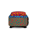 Vibrant Neon Leopard Print Backpack – Colorful Animal Print School Bag
