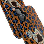 Shark Bite Leopard Print Phone Case — Magnetic Impact-Resistant