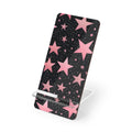 Black with pink stars phone stand