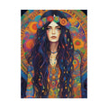 Poster - Hippie Girl Psychedelic Plant Print