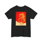 Chinease New Year, Fire Horse Graphic Tee — Flaming Horse Illustration T-Shirt (Oriental Zodiac-inspired)