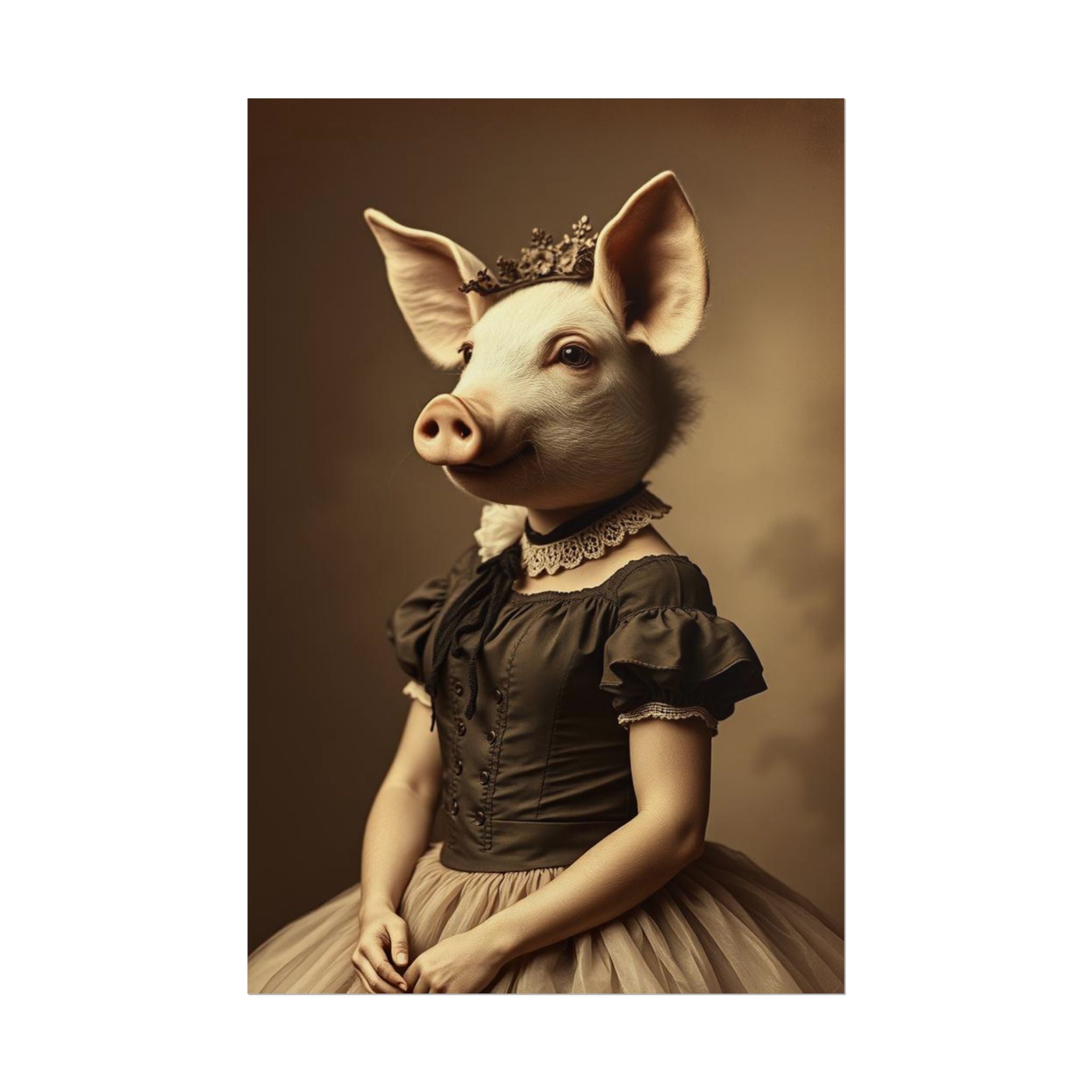 Vintage Animal Art Poster, Quirky Home Decor, Ostrich Portrait, Unique Wall Art, Gift for Animal Lovers, Retro Style Prints