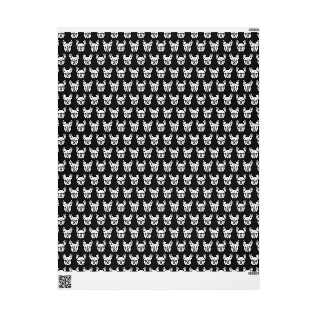 Wrapping Papers, Black French Bulldog Head Pattern Gift Wrap, Dog Lover Presents, Holiday Decor, Birthday Gift Wrap, DIY Crafts