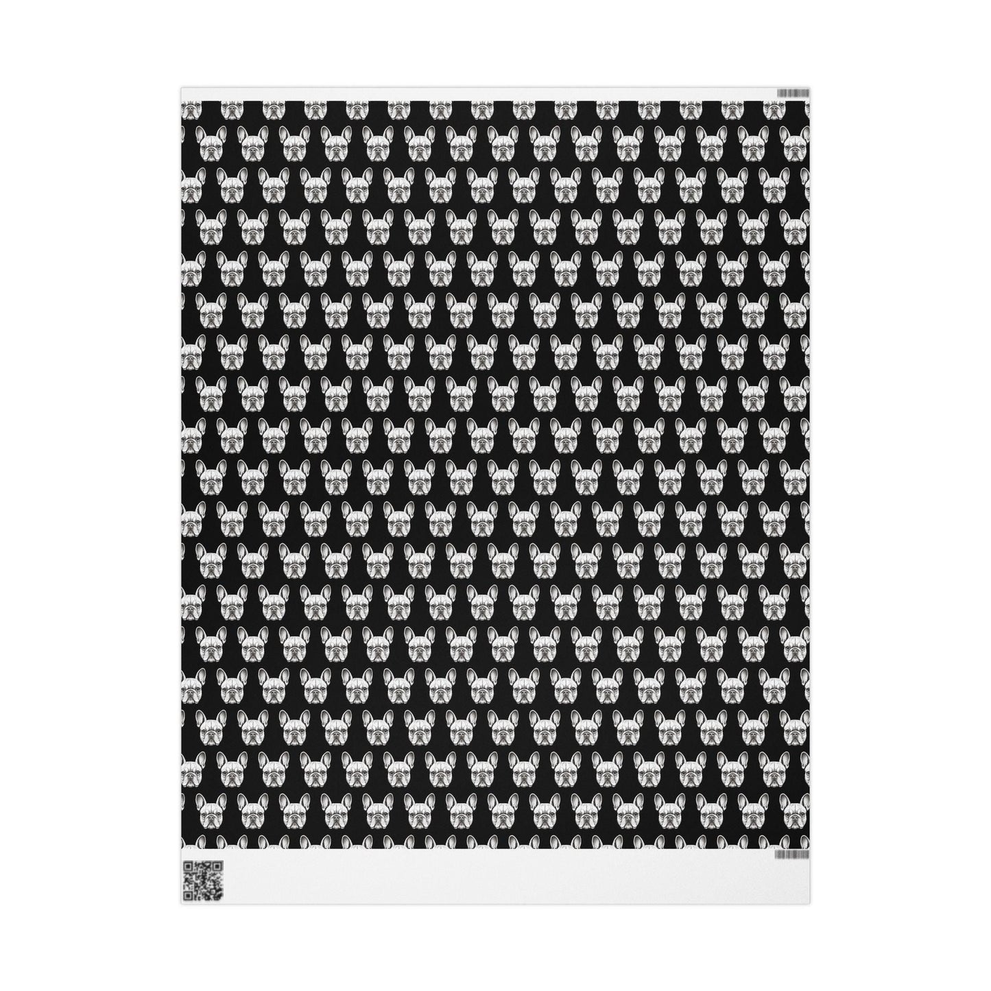 Wrapping Papers, Black French Bulldog Head Pattern Gift Wrap, Dog Lover Presents, Holiday Decor, Birthday Gift Wrap, DIY Crafts