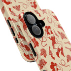 Tough Cases - Vintage Cowgirl Pattern iPhone Case