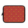 Pink Orange Leopard Print Laptop Sleeve — Bold Animal Print Protective Case