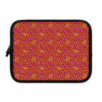 Pink Orange Leopard Print Laptop Sleeve — Bold Animal Print Protective Case