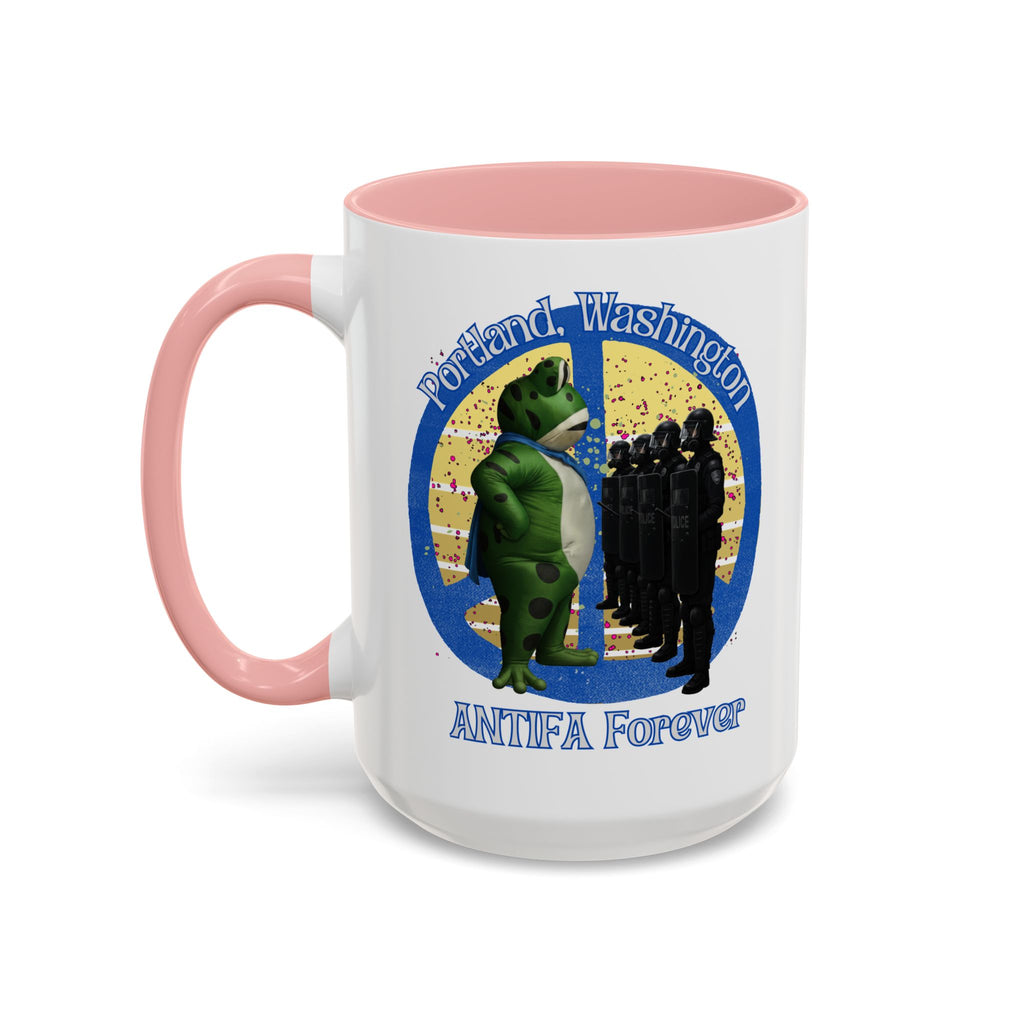 Portland-Themed Accent Coffee Mug | Fun Antifa Forever Design, Unique Gift, Coffee Lovers, Home Decor, Political Memes