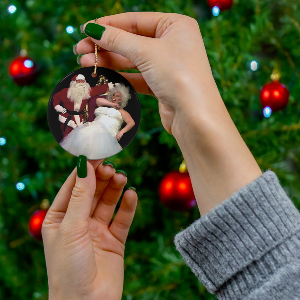 Santa Claus Merry Christmas Asshole Decoration, Double-Sided Print, Holiday Decor, Funny Xmas Gift, Ornamental Keepsake,