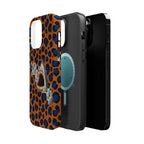 Shark Bite Leopard Print Phone Case — Magnetic Impact-Resistant