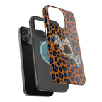 Shark Bite Leopard Print Phone Case — Magnetic Impact-Resistant