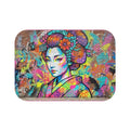 Pop Art Geisha Bath Mat — Colorful Graffiti Japanese-Inspired Bath Rug