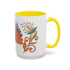 Coffee Mug — "Chinga la Migra" Colorful Peacock Accent Mug