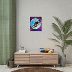 Cosmic Cat Rolled Poster - Whimsical Space Art Decor, Gift for Cat Lovers, Fun Home Wall Art, Perfect for Kids or Adults