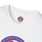 International Women's Day Purple Symbol T-Shirt — Pink Lady Silhouette