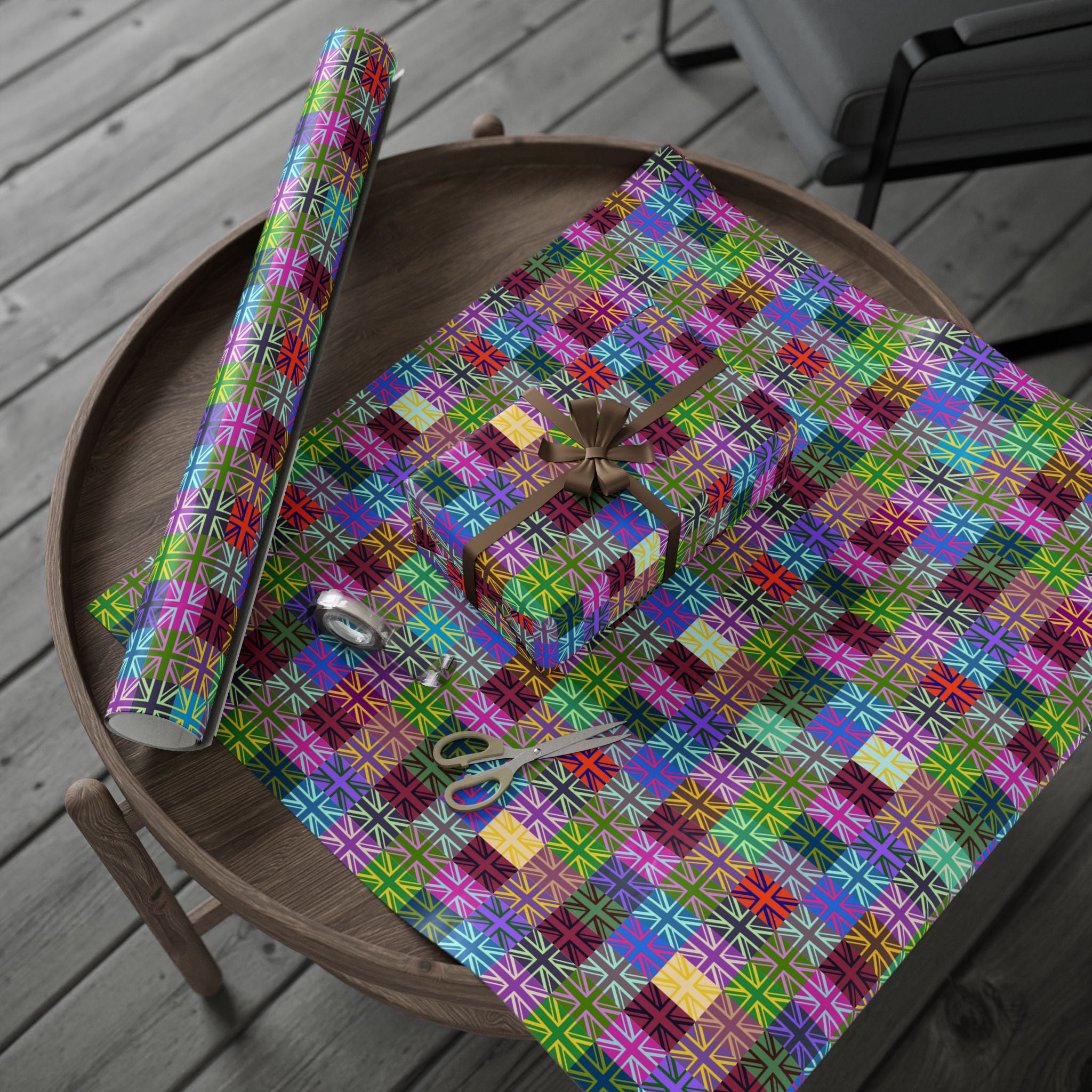 British Flags Pop Art Design Wrapping Paper